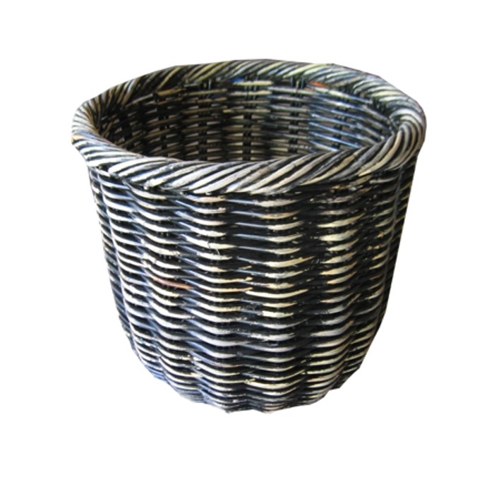 Black wash basket for planter
