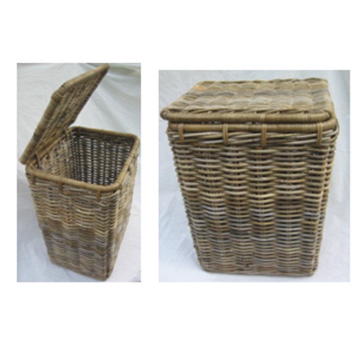 Rattan Grey Kubu Basket With Lid