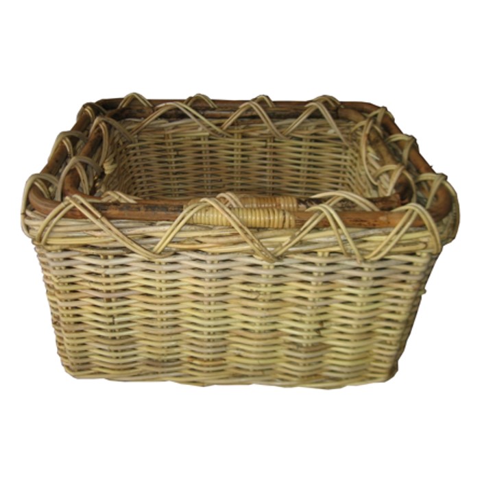 Rustic and robust basket from rattan