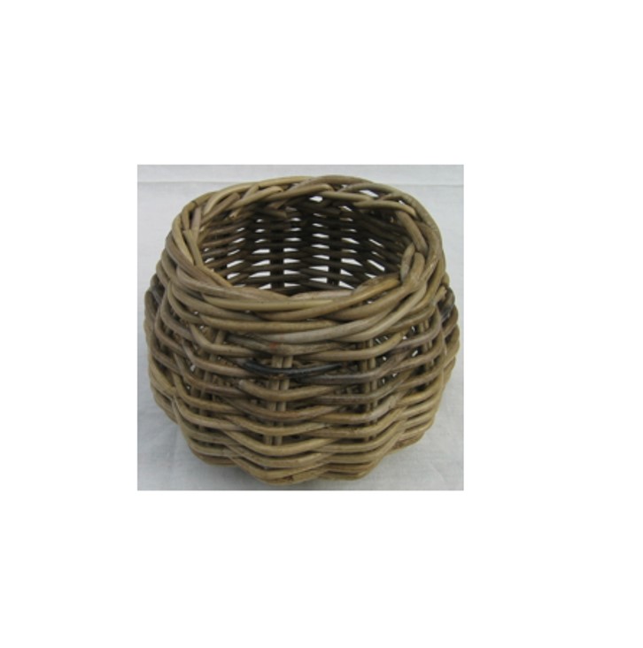 Small Rattan Basket Bowl For Flowers Pot